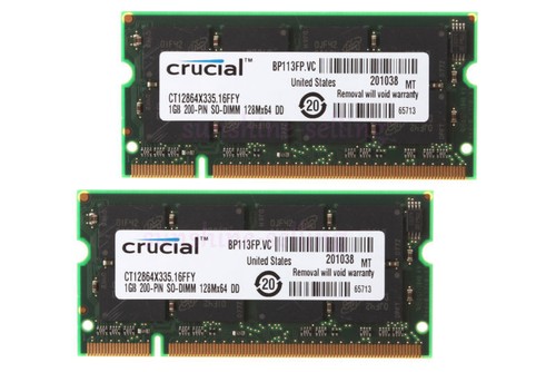 Crucial 2gb 1gb ddr - 1gb,